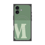 プレミアムスクエアケース with MagSafe［ オリジナル - initial two tone - M green ］