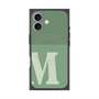 プレミアムスクエアケース with MagSafe［ オリジナル - initial two tone - M green ］