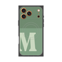 プレミアムスクエアケース with MagSafe［ オリジナル - initial two tone - M green ］