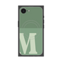 プレミアムスクエアケース with MagSafe［ オリジナル - initial two tone - M green ］