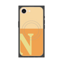 プレミアムスクエアケース with MagSafe［ オリジナル - initial two tone - N orange ］