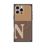 プレミアムスクエアケース with MagSafe［ オリジナル - initial two tone - N brown ］