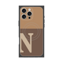 プレミアムスクエアケース with MagSafe［ オリジナル - initial two tone - N brown ］