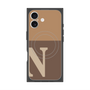 プレミアムスクエアケース with MagSafe［ オリジナル - initial two tone - N brown ］