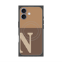 プレミアムスクエアケース with MagSafe［ オリジナル - initial two tone - N brown ］