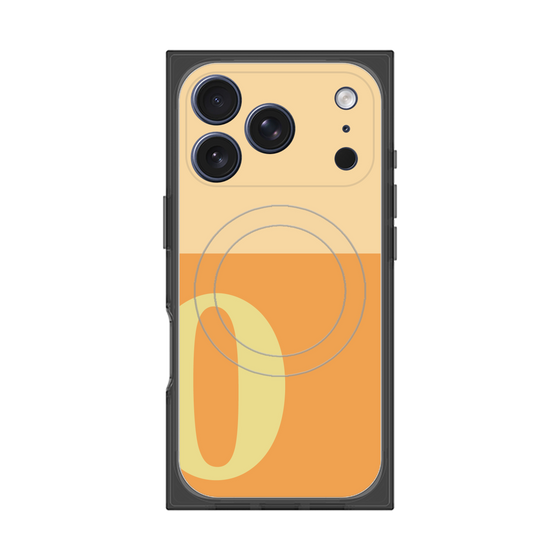 プレミアムスクエアケース with MagSafe［ オリジナル - initial two tone - O orange ］