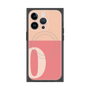 プレミアムスクエアケース with MagSafe［ オリジナル - initial two tone - O pink ］