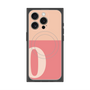 プレミアムスクエアケース with MagSafe［ オリジナル - initial two tone - O pink ］