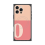 プレミアムスクエアケース with MagSafe［ オリジナル - initial two tone - O pink ］