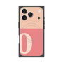 プレミアムスクエアケース with MagSafe［ オリジナル - initial two tone - O pink ］