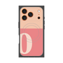 プレミアムスクエアケース with MagSafe［ オリジナル - initial two tone - O pink ］