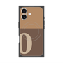 プレミアムスクエアケース with MagSafe［ オリジナル - initial two tone - O brown ］