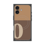 プレミアムスクエアケース with MagSafe［ オリジナル - initial two tone - O brown ］