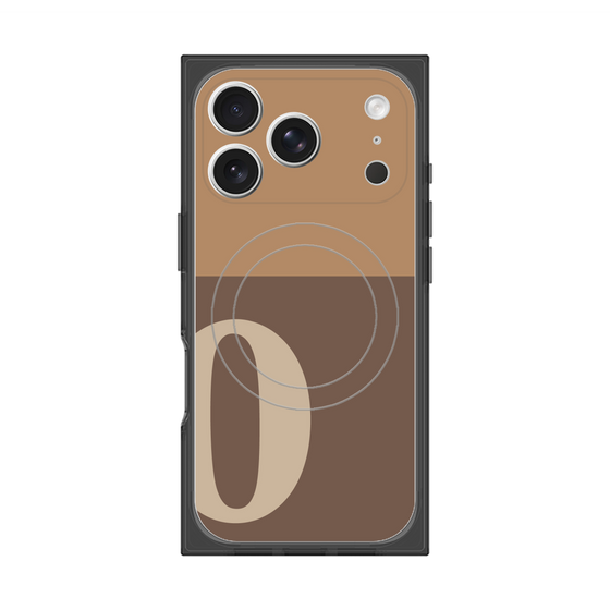 プレミアムスクエアケース with MagSafe［ オリジナル - initial two tone - O brown ］