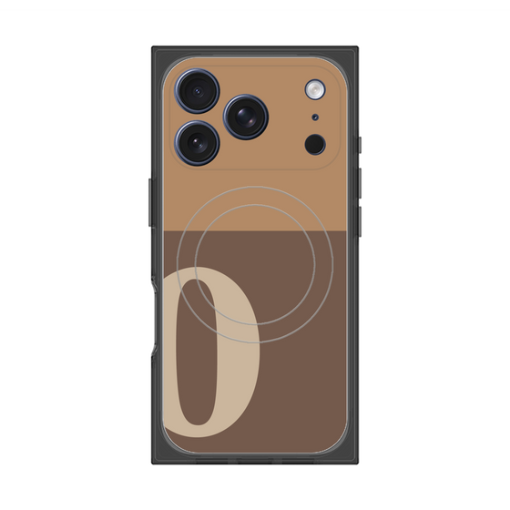 プレミアムスクエアケース with MagSafe［ オリジナル - initial two tone - O brown ］