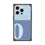プレミアムスクエアケース with MagSafe［ オリジナル - initial two tone - O blue ］