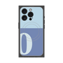 プレミアムスクエアケース with MagSafe［ オリジナル - initial two tone - O blue ］