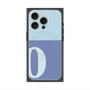 プレミアムスクエアケース with MagSafe［ オリジナル - initial two tone - O blue ］