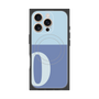 プレミアムスクエアケース with MagSafe［ オリジナル - initial two tone - O blue ］