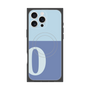 プレミアムスクエアケース with MagSafe［ オリジナル - initial two tone - O blue ］
