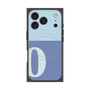 プレミアムスクエアケース with MagSafe［ オリジナル - initial two tone - O blue ］