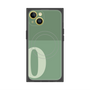 プレミアムスクエアケース with MagSafe［ オリジナル - initial two tone - O green ］