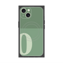 プレミアムスクエアケース with MagSafe［ オリジナル - initial two tone - O green ］