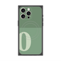 プレミアムスクエアケース with MagSafe［ オリジナル - initial two tone - O green ］