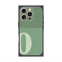 プレミアムスクエアケース with MagSafe［ オリジナル - initial two tone - O green ］