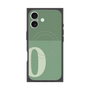 プレミアムスクエアケース with MagSafe［ オリジナル - initial two tone - O green ］