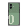 プレミアムスクエアケース with MagSafe［ オリジナル - initial two tone - O green ］