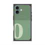 プレミアムスクエアケース with MagSafe［ オリジナル - initial two tone - O green ］