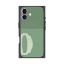 プレミアムスクエアケース with MagSafe［ オリジナル - initial two tone - O green ］