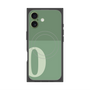 プレミアムスクエアケース with MagSafe［ オリジナル - initial two tone - O green ］