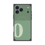 プレミアムスクエアケース with MagSafe［ オリジナル - initial two tone - O green ］