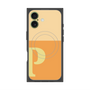 プレミアムスクエアケース with MagSafe［ オリジナル - initial two tone - P orange ］
