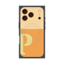 プレミアムスクエアケース with MagSafe［ オリジナル - initial two tone - P orange ］