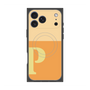 プレミアムスクエアケース with MagSafe［ オリジナル - initial two tone - P orange ］