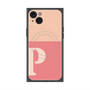 プレミアムスクエアケース with MagSafe［ オリジナル - initial two tone - P pink ］