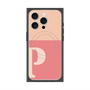 プレミアムスクエアケース with MagSafe［ オリジナル - initial two tone - P pink ］
