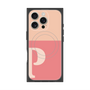 プレミアムスクエアケース with MagSafe［ オリジナル - initial two tone - P pink ］