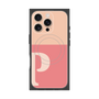 プレミアムスクエアケース with MagSafe［ オリジナル - initial two tone - P pink ］