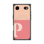 プレミアムスクエアケース with MagSafe［ オリジナル - initial two tone - P pink ］
