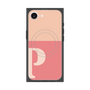 プレミアムスクエアケース with MagSafe［ オリジナル - initial two tone - P pink ］