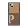 プレミアムスクエアケース with MagSafe［ オリジナル - initial two tone - P brown ］