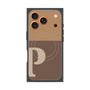 プレミアムスクエアケース with MagSafe［ オリジナル - initial two tone - P brown ］