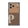 プレミアムスクエアケース with MagSafe［ オリジナル - initial two tone - P brown ］