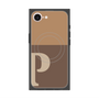 プレミアムスクエアケース with MagSafe［ オリジナル - initial two tone - P brown ］
