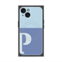 プレミアムスクエアケース with MagSafe［ オリジナル - initial two tone - P blue ］