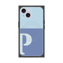 プレミアムスクエアケース with MagSafe［ オリジナル - initial two tone - P blue ］